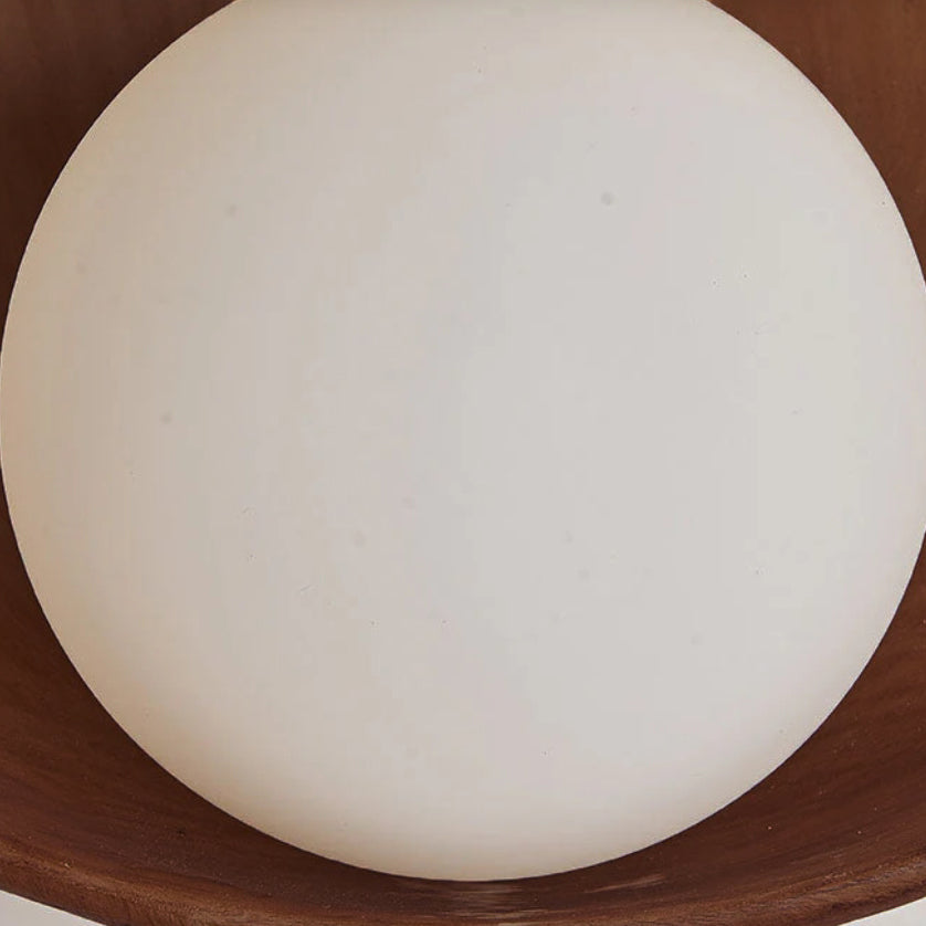 Sleek Modern Round Wall Sconce with Resin & Iron Accent Lighting