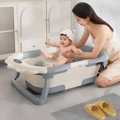 Foldable Baby Bathtub - Portable Infant Bath Seat for Easy