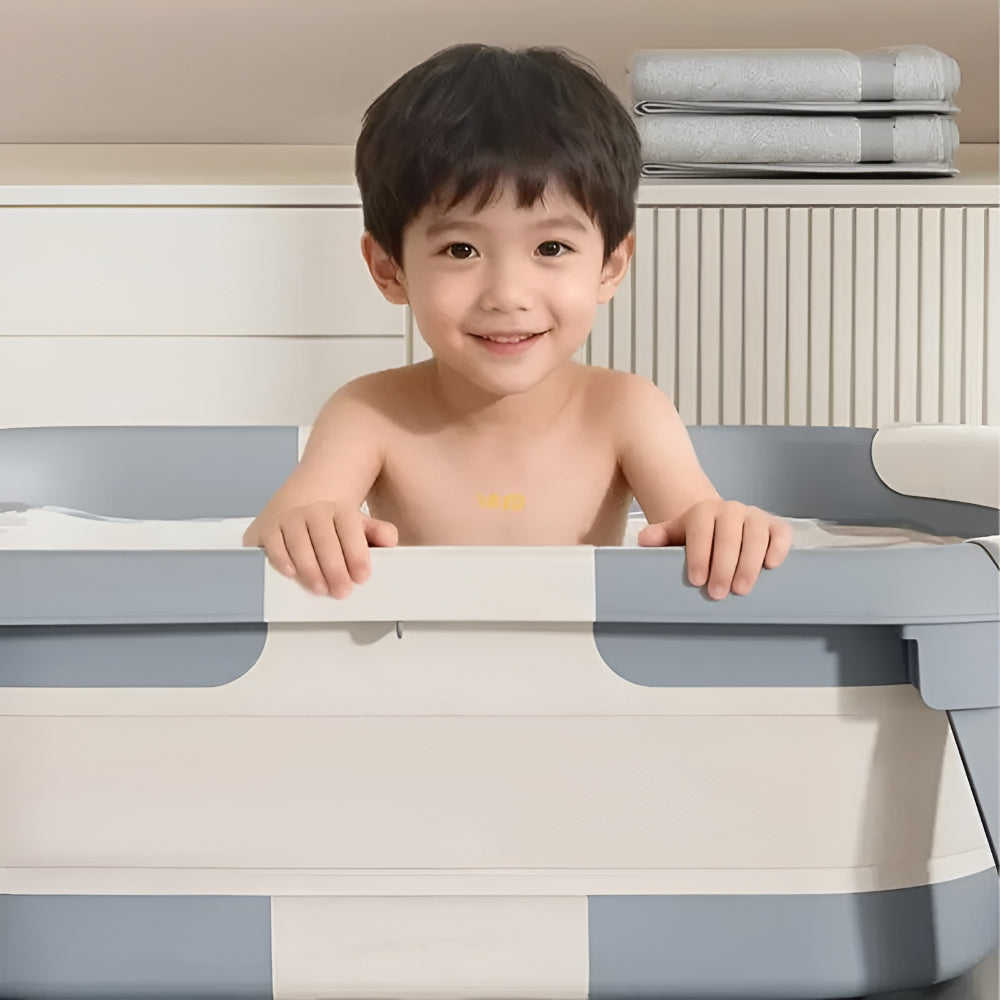 Foldable Baby Bathtub - Portable Infant Bath Seat for Easy