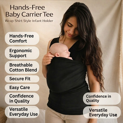 Hands-Free Baby Carrier Tee: Wrap Shirt Style for Easy Infant Carrying
