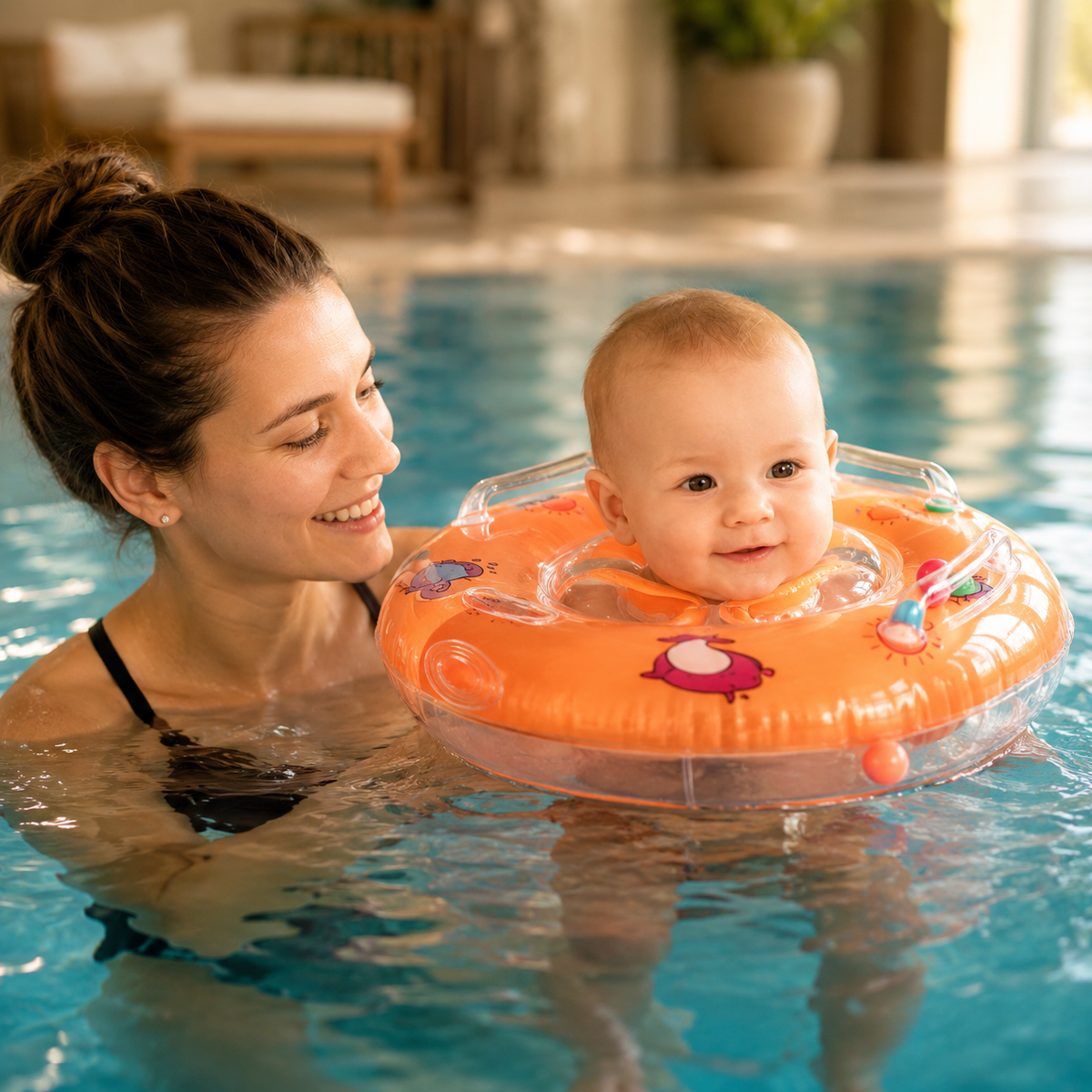 Adjustable Infant Bath Float Ring – Safe Neck Support