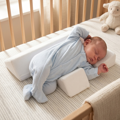 Baby Crib Sleep Positioner Pillow – Anti-Roll Design