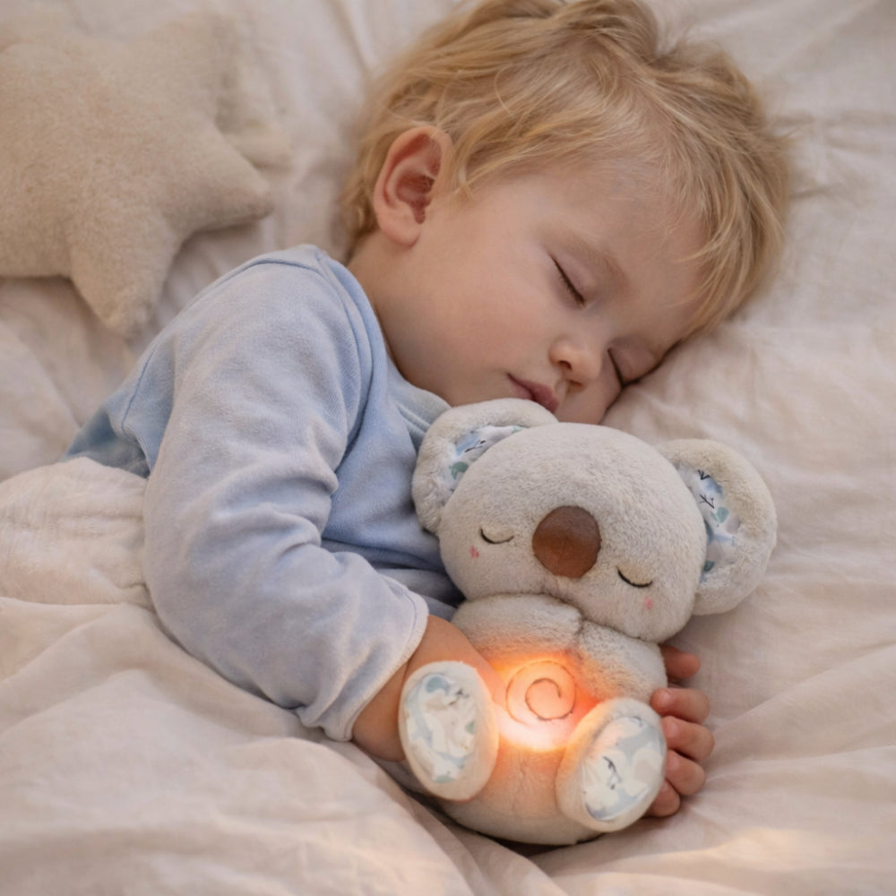 Baby Sleep Toy: Soothing Breathing Light Plush Bear