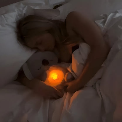 Baby Sleep Toy: Soothing Breathing Light Plush Bear
