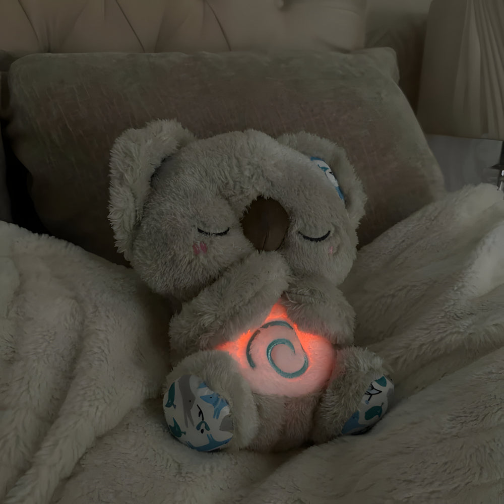 Baby Sleep Toy: Soothing Breathing Light Plush Bear