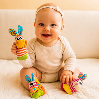 Baby Rattle Socks & Wristband - Infant Sensory Toy Set