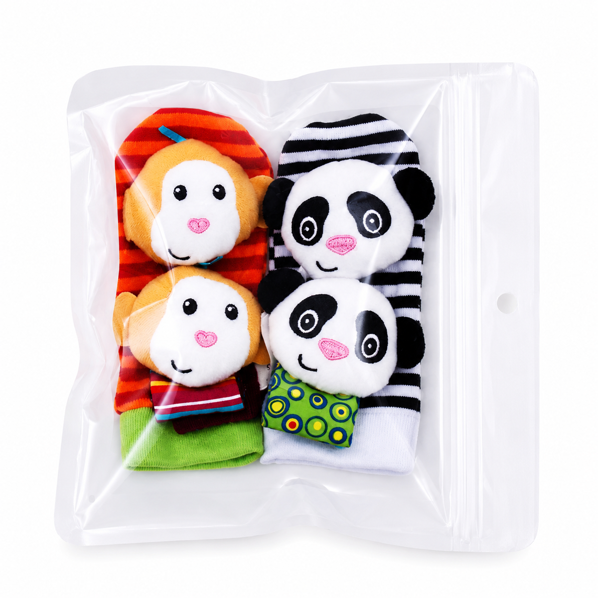 Baby Sensory Plush Socks and Wristbands – Soft, Textured Foot and Arm Wear for Tactile Exploration