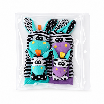Baby Sensory Plush Socks and Wristbands – Soft, Textured Foot and Arm Wear for Tactile Exploration