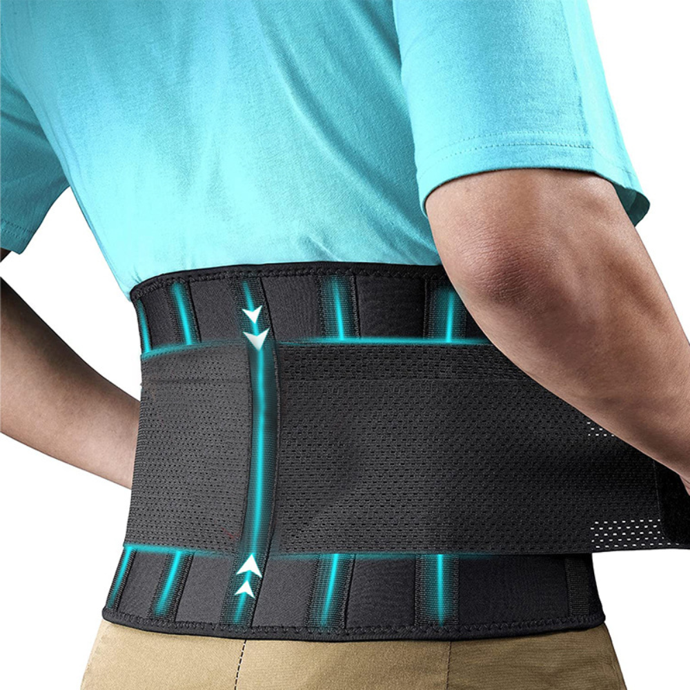 Adjustable Neoprene Back Brace with Lumbar Support for Pain Relief