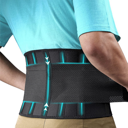 Adjustable Neoprene Back Brace with Lumbar Support for Pain Relief