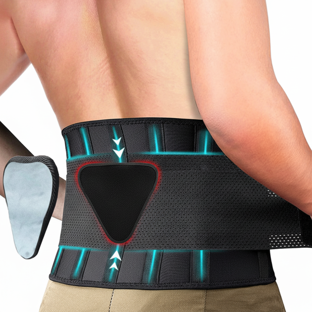 Adjustable Neoprene Back Brace with Lumbar Support for Pain Relief