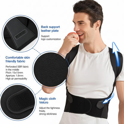 Ergonomic Adjustable Posture Corrector Back Brace for Upper Back Support