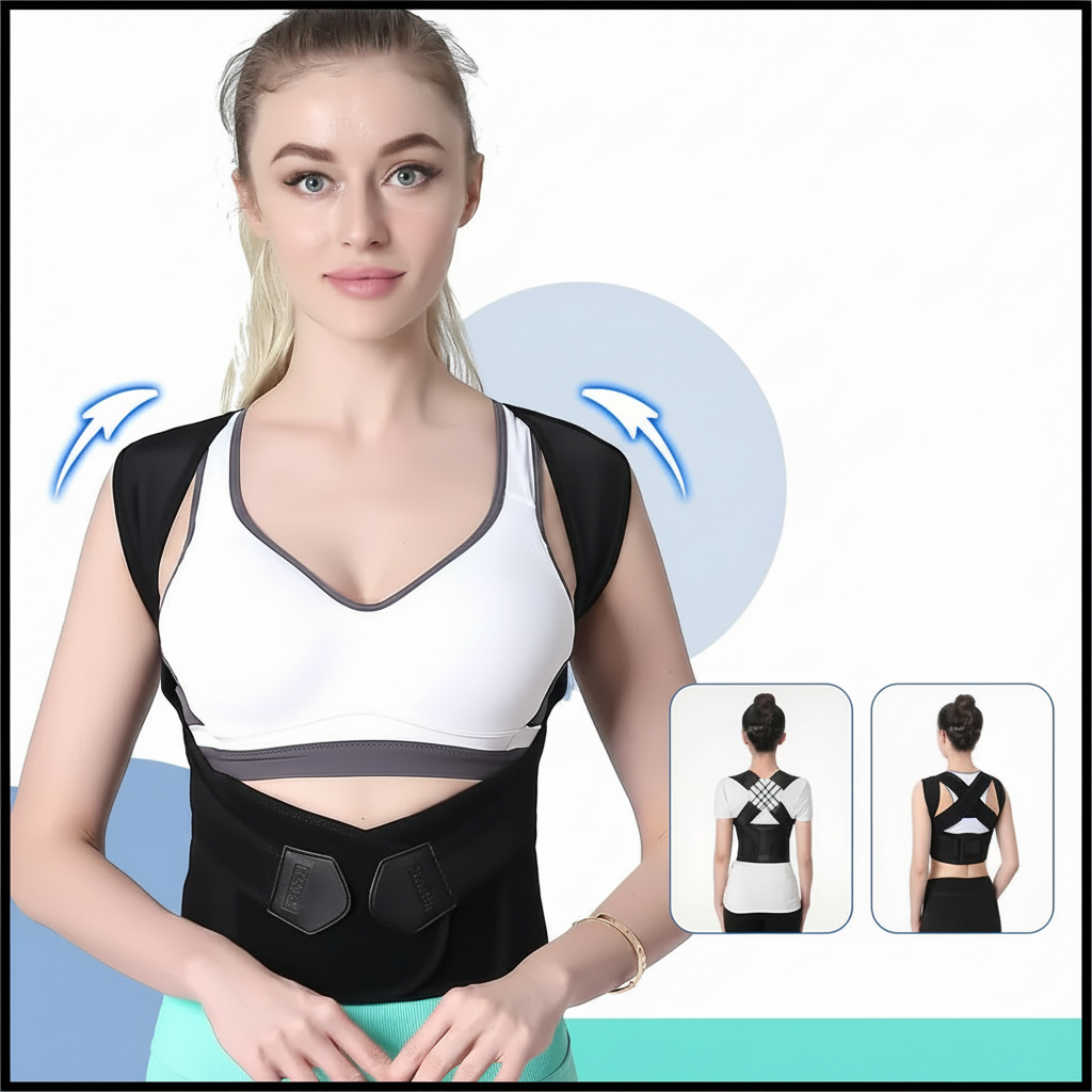 Ergonomic Adjustable Posture Corrector Back Brace for Upper Back Support