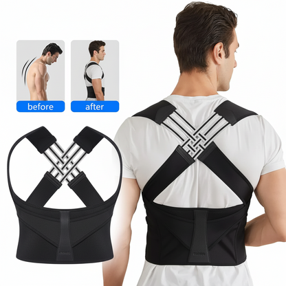 Ergonomic Adjustable Posture Corrector Back Brace for Upper Back Support