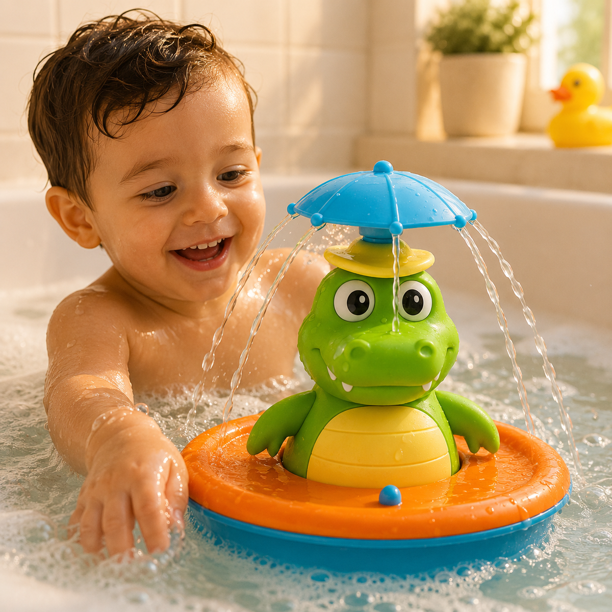 Bath Toy for Toddlers with Colorful Lights, Floating