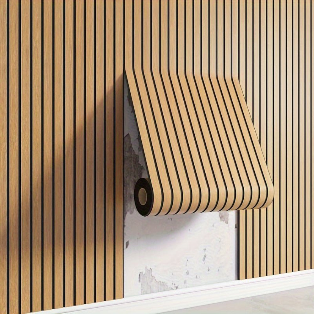 3D Wood-Effect Self-Adhesive PVC Wall Panels