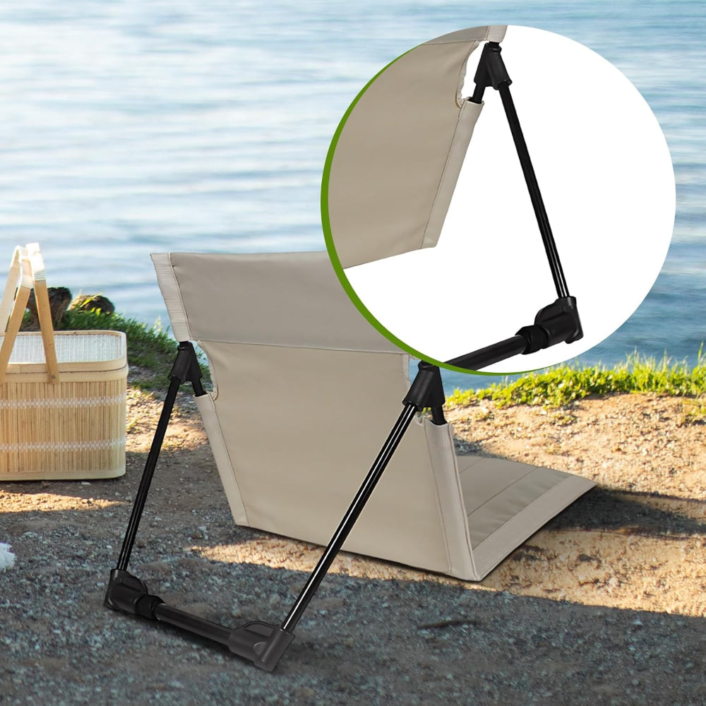 Foldable Beach Chair for Camping – Reclining Lounger
