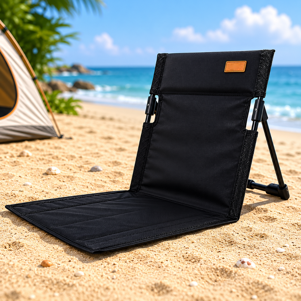 Foldable Beach Chair for Camping – Reclining Lounger