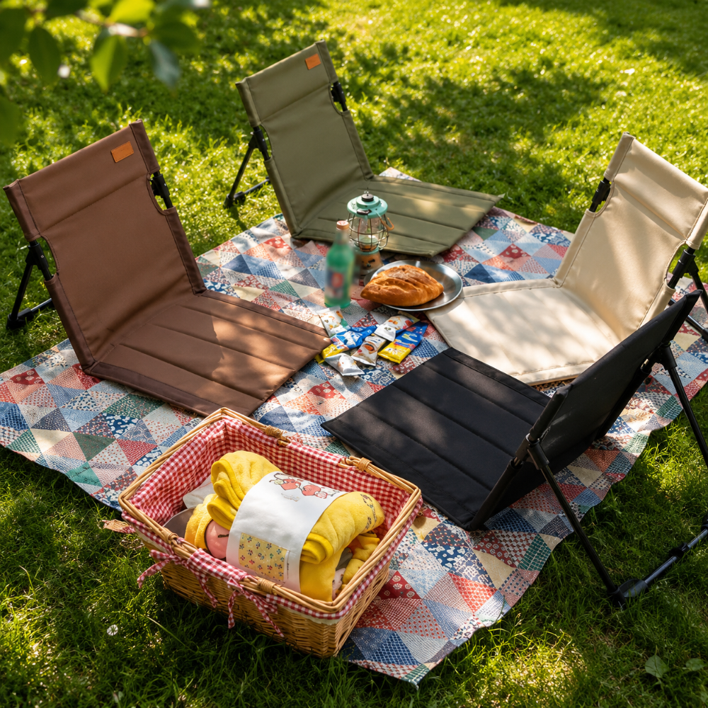 Foldable Beach Chair for Camping – Reclining Lounger