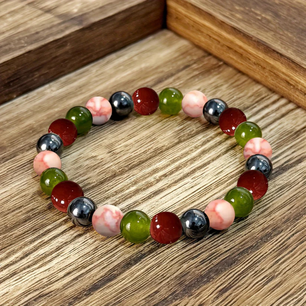 Beaded Birthstone Bracelet - Natural Stone Gift for Mother's Day