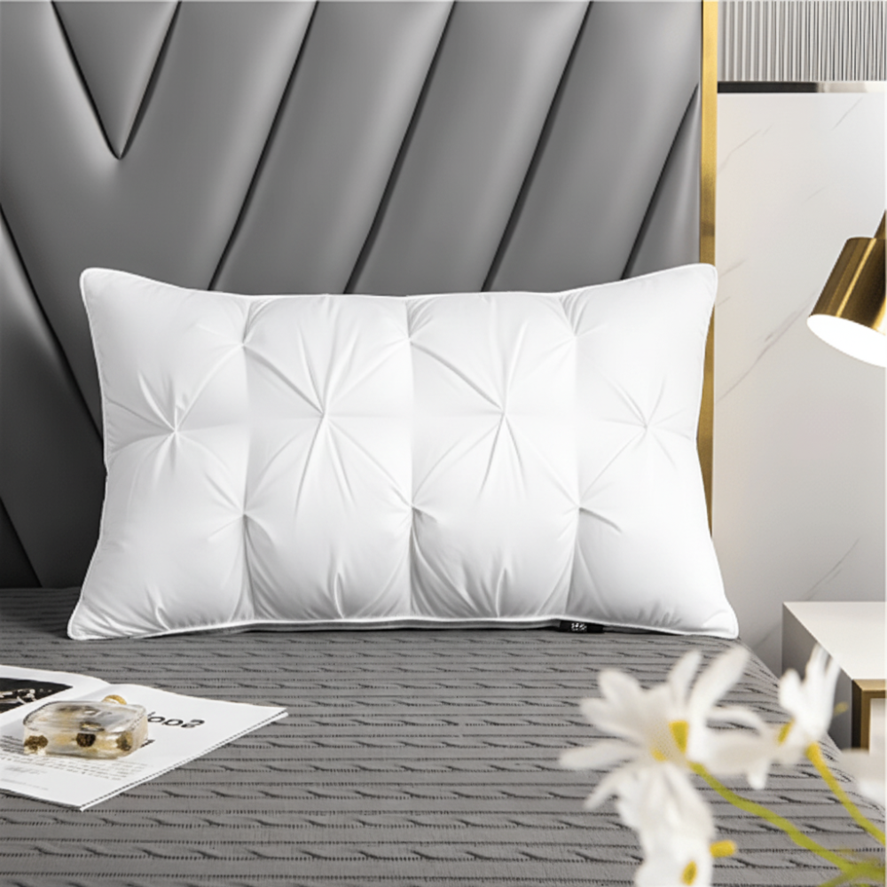 Down-Alternative Bed Pillow for Neck Support and Comfortable Sleep