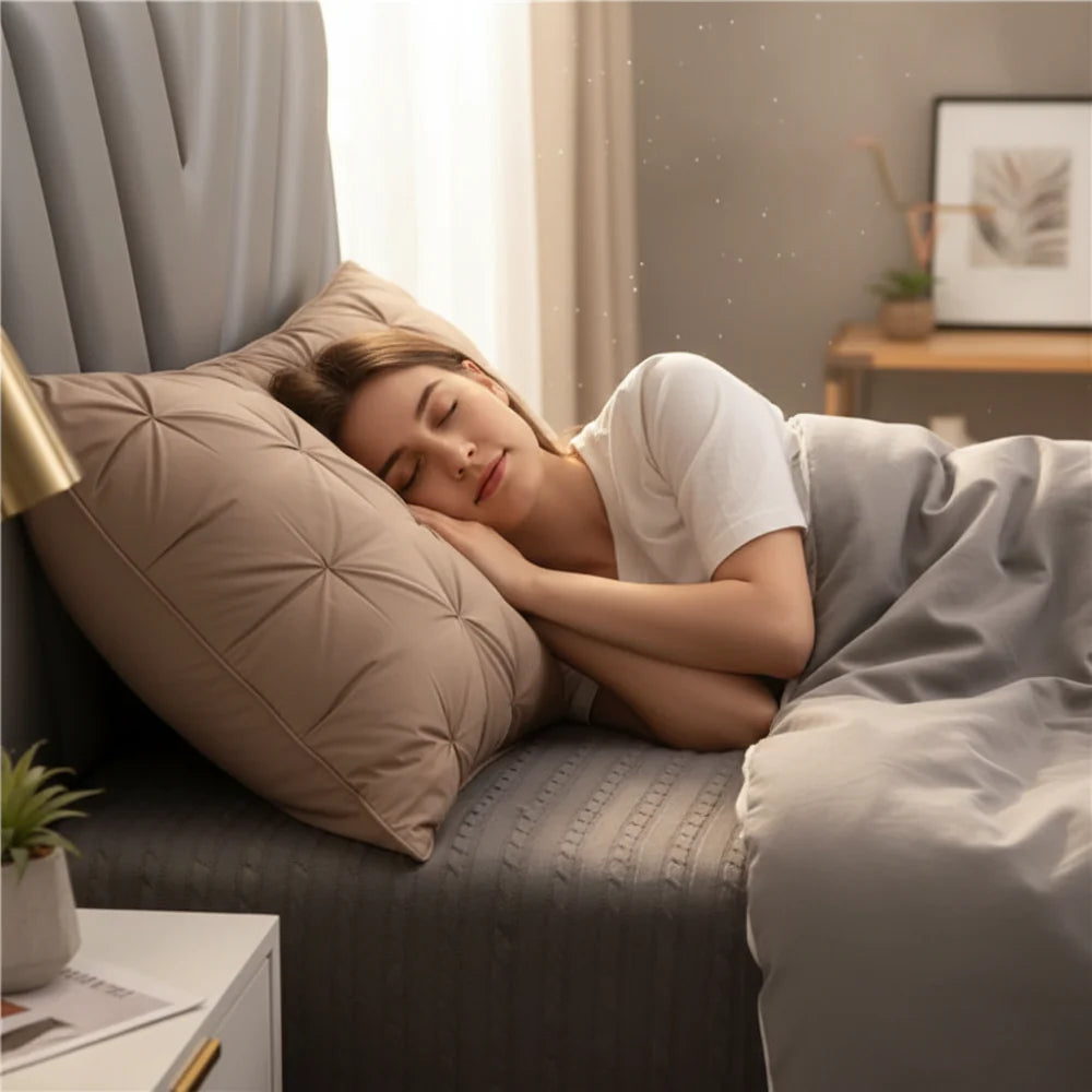Down-Alternative Bed Pillow for Neck Support and Comfortable Sleep