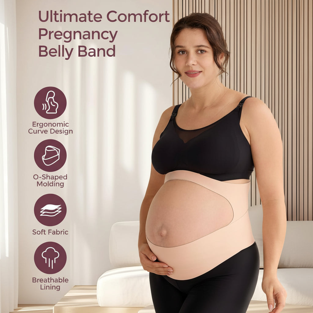 Breathable Maternity Belly Band — Pregnancy Support Belt for Back and Belly Comfort
