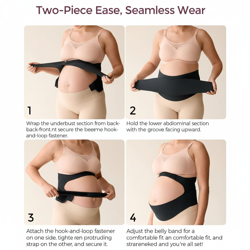 Breathable Maternity Belly Band — Pregnancy Support Belt for Back and Belly Comfort