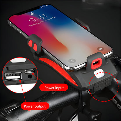 All-in-One Bike Light with Phone Mount, Power Bank & Horn – The Ultimate Cycling Accessory