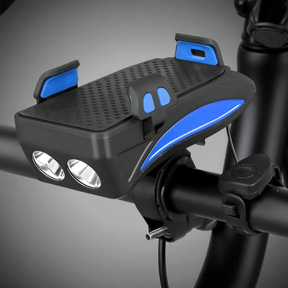 All-in-One Bike Light with Phone Mount, Power Bank & Horn – The Ultimate Cycling Accessory