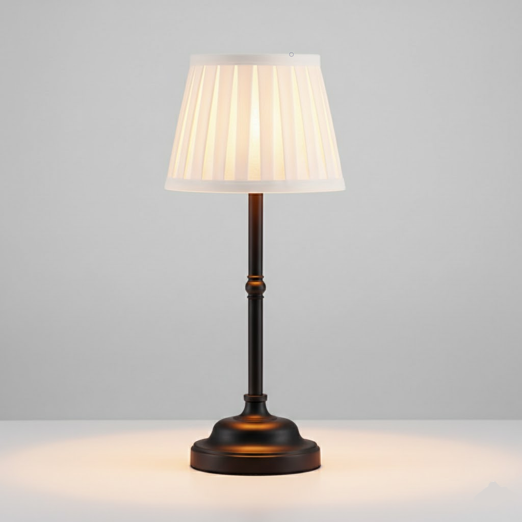 Brass Table Lamp - Cordless, Rechargeable LED with Touch-Activated Dimming