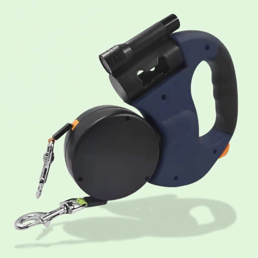 Dual Retractable Dog Leash – Tangle-Free Walking Lead for Two Dogs