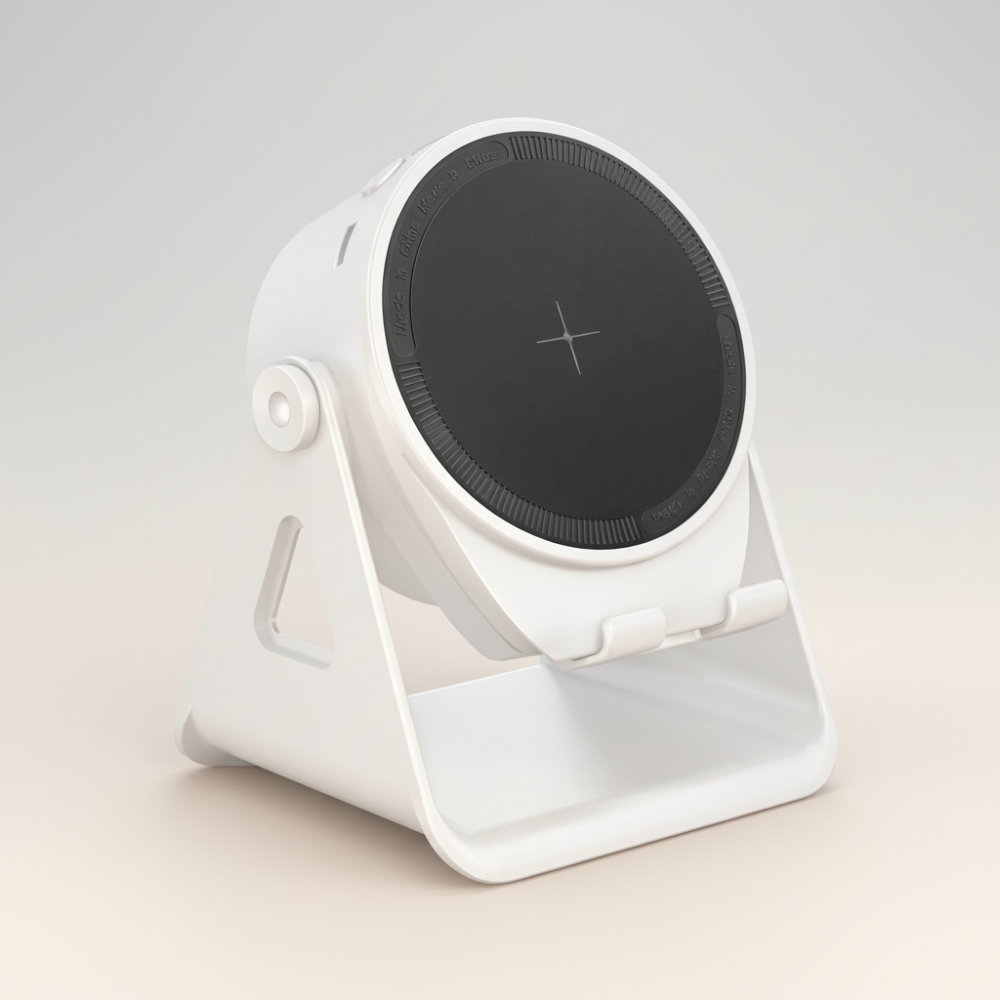 Bluetooth Speaker with Induction Phone Stand and Wireless Charger