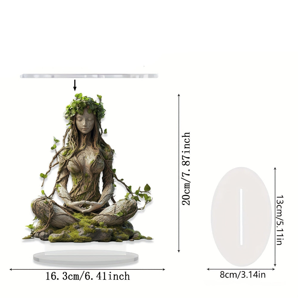 Acrylic Bohemian Goddess Sculpture – Elegant Art Figure for Home Decor