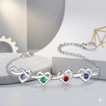 Adjustable Birthstone Heart Bracelet – A Perfect Mother's Day Gift