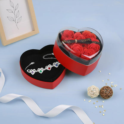 Adjustable Birthstone Heart Bracelet – A Perfect Mother's Day Gift