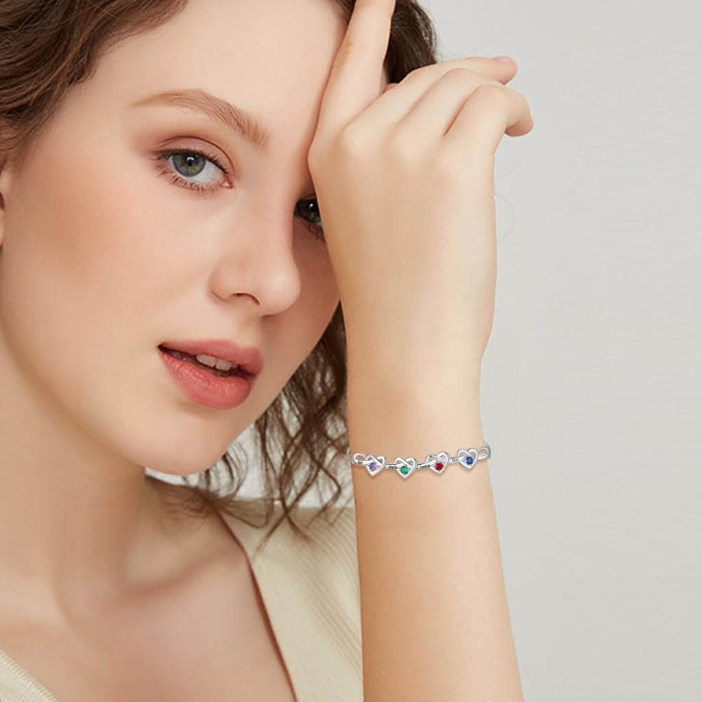 Adjustable Birthstone Heart Bracelet – A Perfect Mother's Day Gift