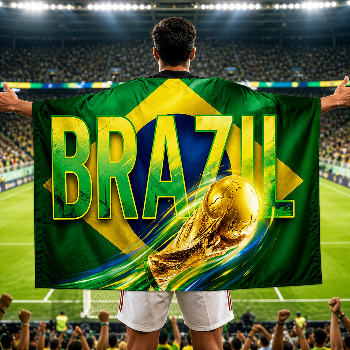 Brazil Flag World Cup Cape - Premium Sports Fan Gear