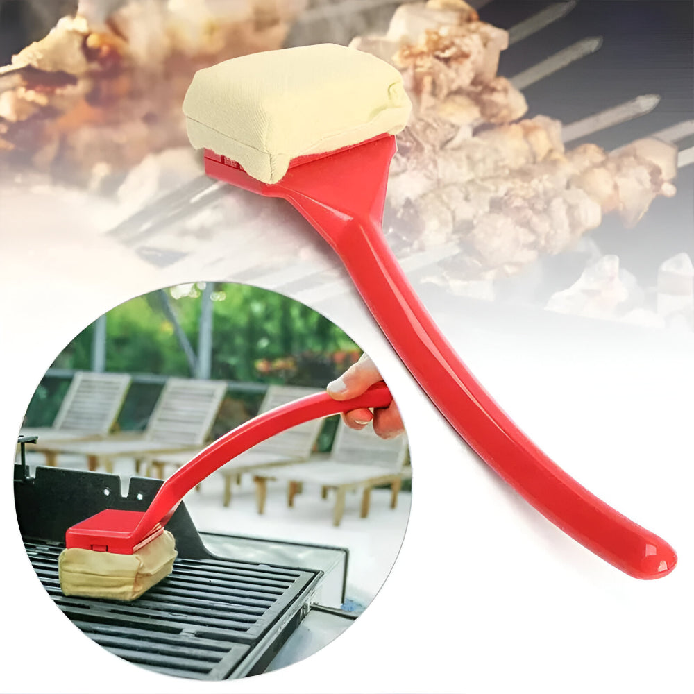 Bristle-Free Steam Grill Cleaning Brush with Long Handle for Effortless Deep Cleaning
