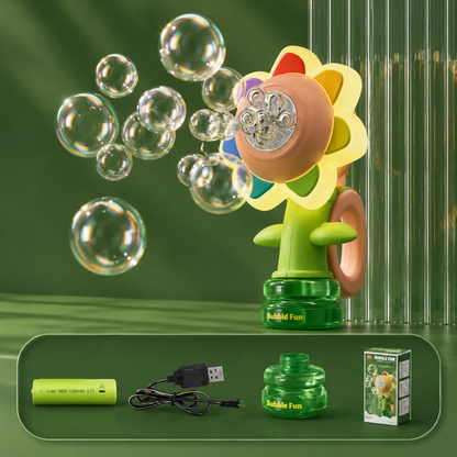 Flower Bubble Machine – Automatic Bubble Blower for Kids