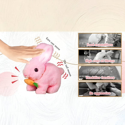 Charming Lifelike Sitting Bunny Figurine for Home Decor and Display