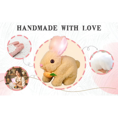 Charming Lifelike Sitting Bunny Figurine for Home Decor and Display