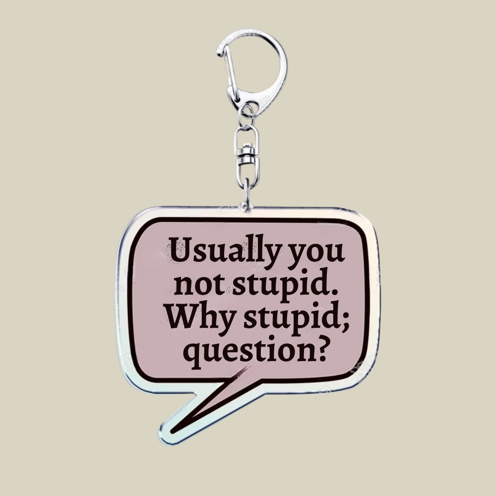 Bunnycat Keychain - Funny Acrylic Charm, Adorable Cartoon Design, Cute Key Ring Gift