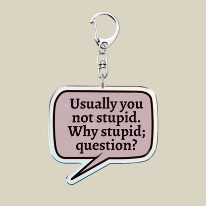 Bunnycat Keychain - Funny Acrylic Charm, Adorable Cartoon Design, Cute Key Ring Gift
