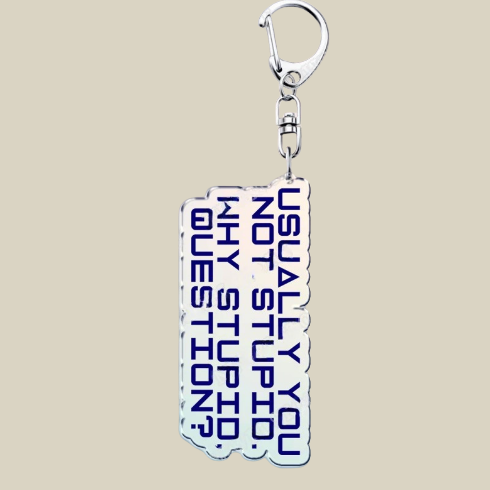 Bunnycat Keychain - Funny Acrylic Charm, Adorable Cartoon Design, Cute Key Ring Gift