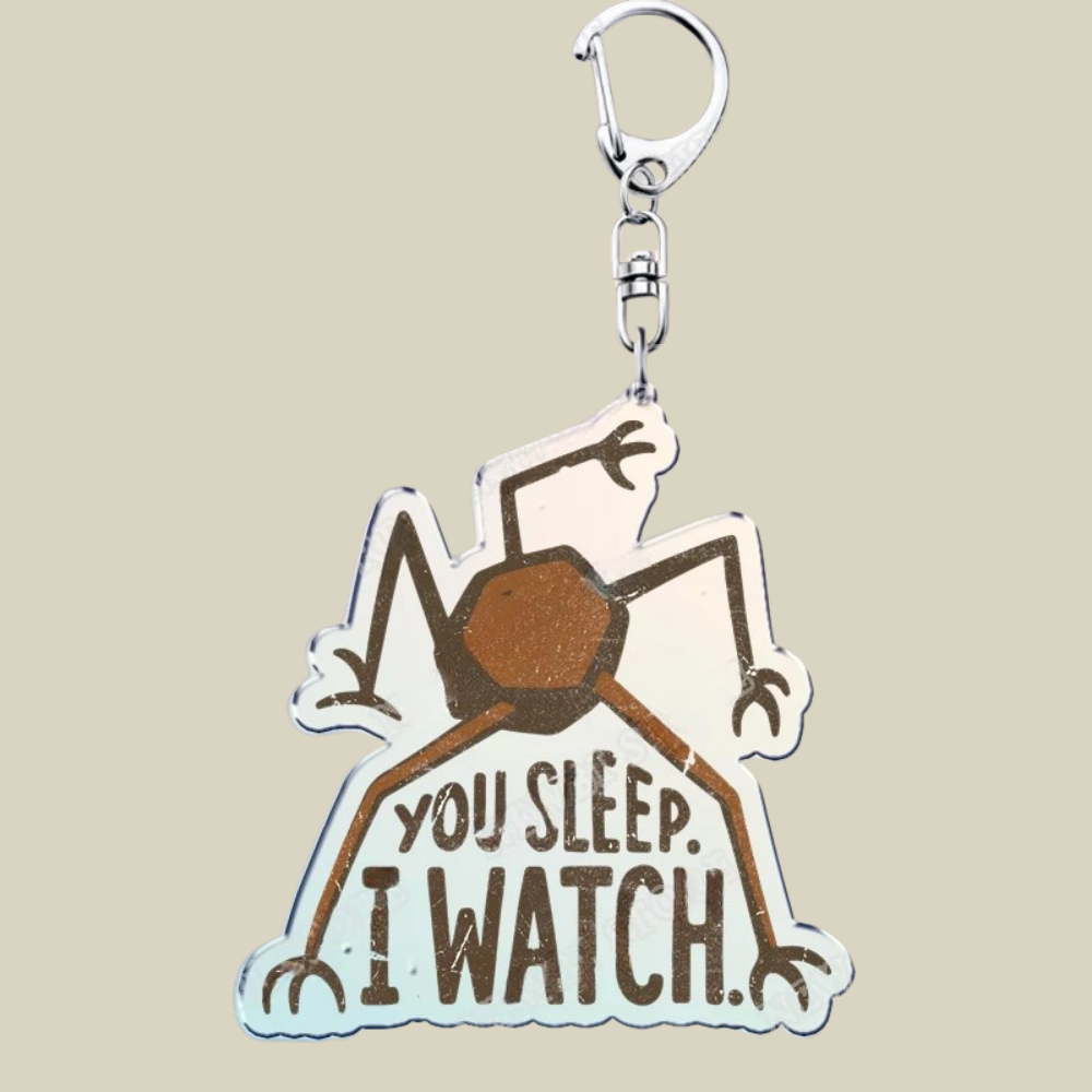 Bunnycat Keychain - Funny Acrylic Charm, Adorable Cartoon Design, Cute Key Ring Gift