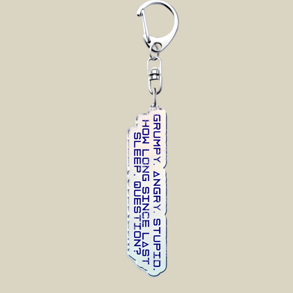 Bunnycat Keychain - Funny Acrylic Charm, Adorable Cartoon Design, Cute Key Ring Gift