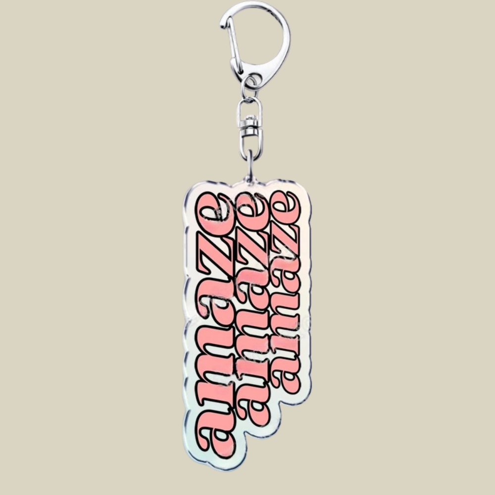 Bunnycat Keychain - Funny Acrylic Charm, Adorable Cartoon Design, Cute Key Ring Gift