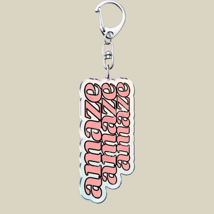 Bunnycat Keychain - Funny Acrylic Charm, Adorable Cartoon Design, Cute Key Ring Gift