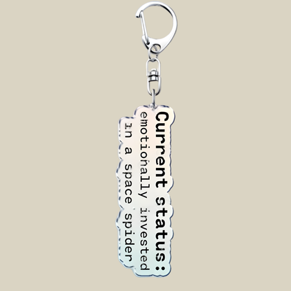 Bunnycat Keychain - Funny Acrylic Charm, Adorable Cartoon Design, Cute Key Ring Gift